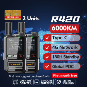 *COD* free SIM Cad OKARADIO R420 POC Radio Walkie-Talkie Interphone 4G Global Call 6000km Same Style zello