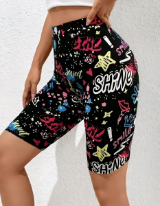 COOLANE GRAFFTI LETTERS SHORTS FOR WOMEN FOR ANY OUTDOOR SPORTS (Good figure only) #GS202