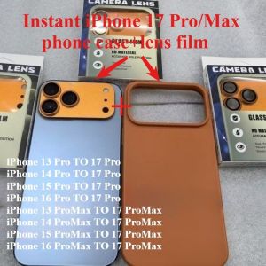 Transform 17 Pro Max in Seconds Solid Color Phone Case for IPhone 16 15 14 13 Pro Max TO 17 Pro MAX Convert Immediately Case Cover