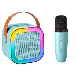 K12Karaoke Wireless Audio Speaker Bluetooth Microphone Portable Home KTV With 2 Microphone