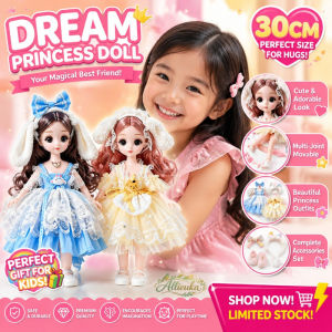 Princess Fashion Doll Jointed Doll Dress Up Set Gift Box Long Hair Pretend Play Kids Toy Home Play