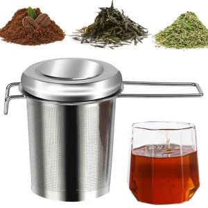 JURHOMIE with Lid Mesh Tea Infuser Reusable Stainless Steel Tea Infuser Filter Creative Multi-functional Tea Strainer Tea