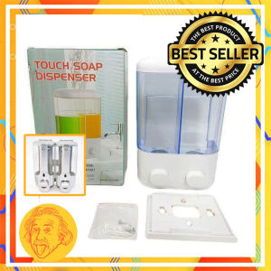 Dispenser Sabun Cair Double Tabung Tempat Sabun Cair Isi 2 Tabung Shampoo Sabun by Einstein-Store
