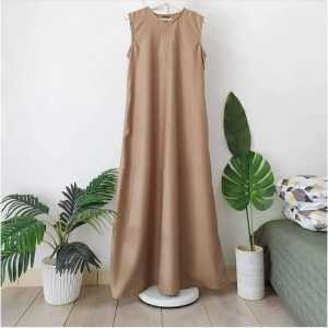 SINGLET long dresssize smlxlbaju lekbong tanpa lengan baju daleuman muslim Kutung Iner