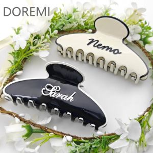 DOREMI Elegant Hair Clip with Customizable Name Personalized Hair Claw Custom Hair Claw Bridesmaid Gift Name Hairclips2026