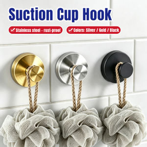Stainless Steel Vacuum Suction Cup Hooks No Drill Removable Wall Hooks For Bathroom Shower Kitchen