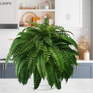 🎉【Low price】🎉LAOPU Lifelike Artificial Boston Fern Plastic Plants Decorations UV Resistant For Outdoor Home Kitchen Decor Garden Decoration Artificial Plants