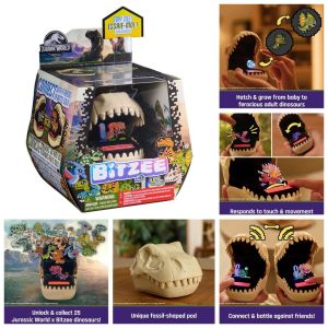 Bitzee Jurassic World T-Rex Skull Interactive Toy with 25 Virtual Dinosaurs that React to Movement and Battle Mode Collectable for Children Aged 5+