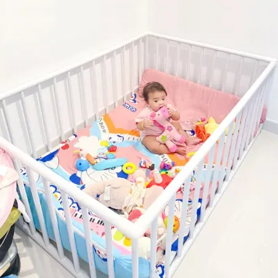 คอกกั้นเด็กPVC5x5ฟุต150x150cm.ฟรีจุกยางยึดพื้นกันเลื่อน ราคานี้ได้ทั้ง4ด้าน (เลือกขนาด - แบบก่อนสั่งซื้อ)