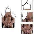 Novelty Cooking Gift Kitchen Muscle Men Baking Apron Sexy Men Bib Costume Funny BBQ Chef. 