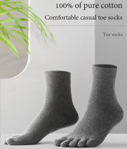 ถุงเท้าห้านิ้ว ทนต่อเหงื่อ ให้อบอุ่น สีทึบ สดชื่น กันลม ต้านเชื้อแบคทีเรีย ผู้ใหญ่ บางและเบา