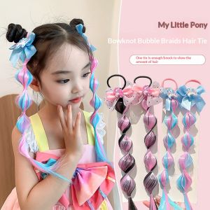 TUmama Kẹp Tóc Công Chúa đông lạnh với thiết kế bông tuyết lấp lánh và mở rộng Tóc Xoăn Dài đổi màu cho trẻ em