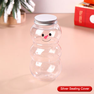 [AYLMER] 500ML Christmas Snowman Water Bottles Milk Tea Bottles Coffee Juice Portable Drinking Bottle For Milk Tea Shop Home Juice Cup