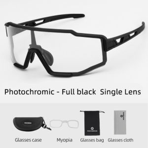 ROCKBROS Cycling Mens Glasses Photochromic Polarized Full Lens One Piece Frame Women Sunglasses Cycling Glasses Goggles Eyewear