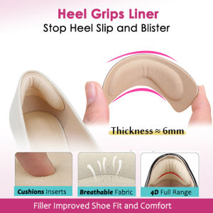 🇸🇬 (One pair) Heel Grips Liner Cushions Inserts for Loose Shoes Heel Liner Heel Pads Filler Improved Shoe Fit and Comfort