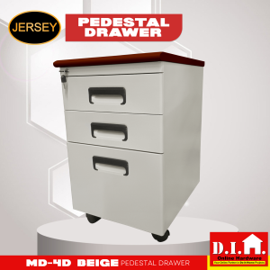 Do It Home Jersey MD-4D Beige Pedestal Drawer 3 Drawer