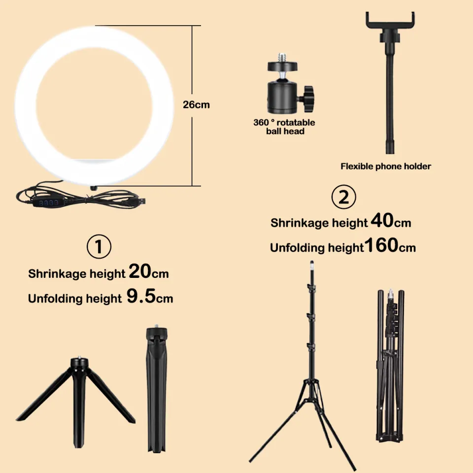 Neewer 10-Inch Selfie Ring Light with Tripod Stand, 3 Phone Holders, LED  Ring Light with Soft Tube & Remote Kit: 3 Mode Lights and 10-Level  Brightness for Makeup, /TikTok Video, Live Streaming 