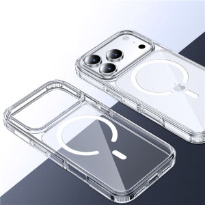 Crystal Transparent for Magsafe c Case for iPhone 18Pro 17Air 17 17Pro Max Clear Shockproof Cover for Wireless Charge