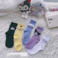 Sanrio Hello Kitty Kuromi Cinnamoroll Children Dolls Socks Pompompurin New Cartoon Student Stockings Cute Girls Home Warm Socks. 