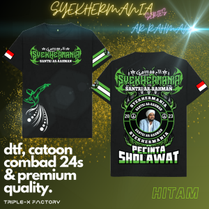 (SMA11)KAOS SYEKHERMANIA"SANTRI AR-RAHMAN"LENGAN PENDEK UKURAN ANAK DAN DEWASA(FREE STIKER)