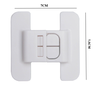 Refrigerator Door Closer Automatic Safety Lock Refrigerator Door Fixing Buckle Self-Adhesive Door Closer To Prevent Gaps Universal Refrigerator Door Sealing Strip Drawer Storage Box Automatic Lock Double Buckle Design To Prevent Opening