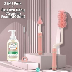 CuddleB 6 IN 1 Set Baby Bottle Brush Set Bottle Cleaning Kit With Storage Box