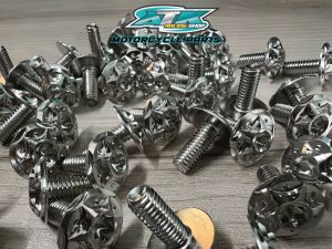 Ốc salaya 6ly15 gắn ốp pô  catte dàn áo đuôi cá..ốc đĩa 8ly 30 mẫu mới nhất 2023 gắn thông dụng cho nhiều dòng xe máy