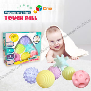 Touch Ball Anak-anak Multifungsi Soft Ball Set Bayi Sensory Mainan Bola mandi Baby Bola Karet