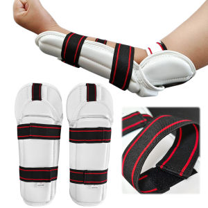 Taekwondo Arm Guard with EVA Liner Arm Protection Guard Adjustable Taekwondo Protective Gear for Free Combat Boxing