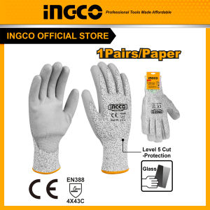 INGCO ถุงมือกันบาด HGCG02-XL