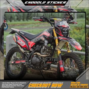 Honda Crf Merah glossy Decal Stiker Motor variasi list stiker racing
