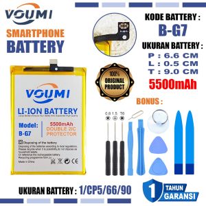 VOUMI B-G7 Baterai Double IC Power BG7 high Capacity Vivo Y11 / Y12 / Y12i / Y15 / Y17 / Z1 Pro