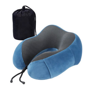 Travel Pillow Memory Foam U Shaped Sleeping Neck Pillow Office Car Home Neck Support Pillow with Storage Bag Soft Touch