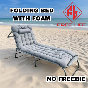 Foldable Reclining Bed with Breathable Comfort Mattress - Perfect for Relaxation and Comfort