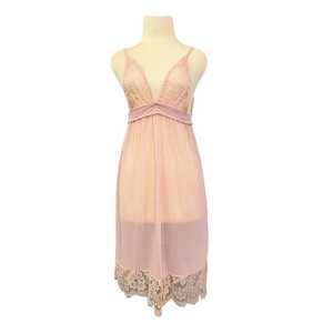 Violet Set Dress + CD Sleepshirt Pakaian Intimates Lace Bow Longnight 1091