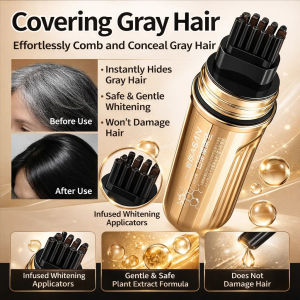 Hair Styling Pen Covers Gray Hair 2-In-1 Hair Dye Stick With Comb Gentle Nourishing Hair Dye Stick Waterproof Sweat-Resistant Hair Dye Stick
