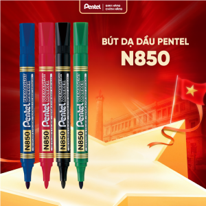 Bút dạ dầu Pentel N850 mực nhanh khô không nhoè khi thấm nước viết được trên nhiều chất liệu