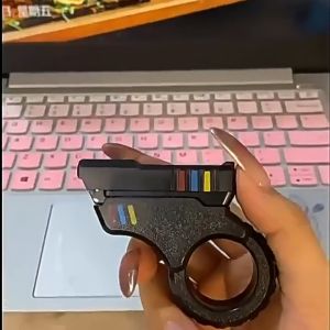 3D Printed Fidegt Toys Rotary Finger Sliders Fidget Toy Office Pressure Relief Slider Ratchet Finger Fidget Fingertip Textured Unique GunFidget Toy Portable Fun Fidget Guns Toys for Adults Kids