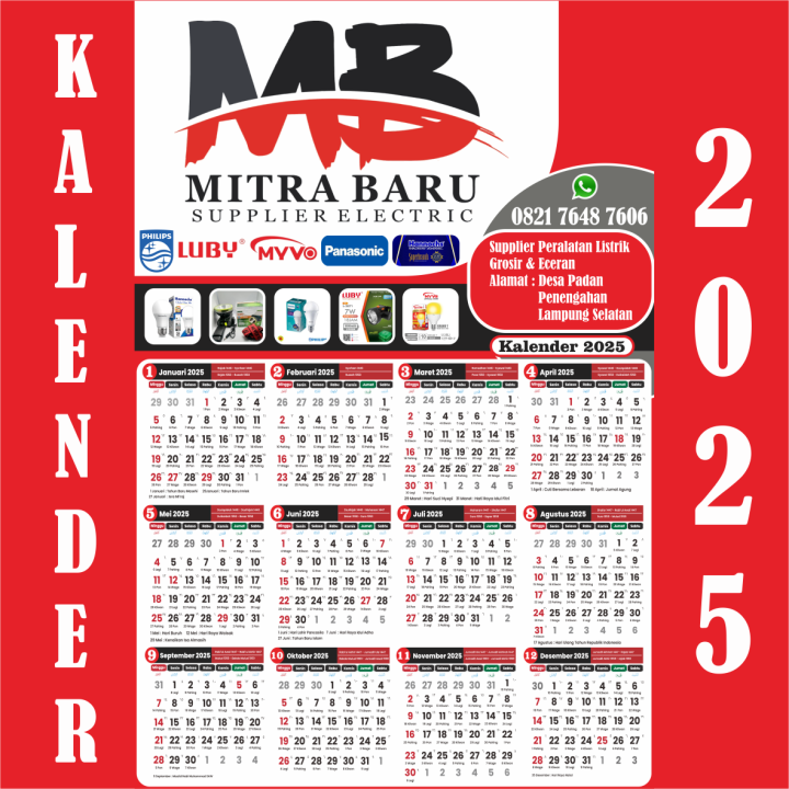 Kalender 2025 Custom | Lazada Indonesia