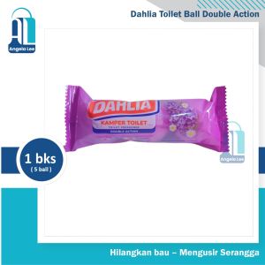 Dahlia Kapur Barus Kamper Toilet Ball Double Action isi 5 Hilangkan Bau