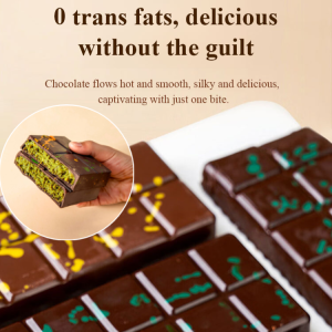 Internet-famous Dubai chocolate Pistachio Kunafa Chocolate Pure cocoa butter Pistachio Chocolate Bar Crispy Pistachio Dubai Chocolate 网红迪拜巧克力