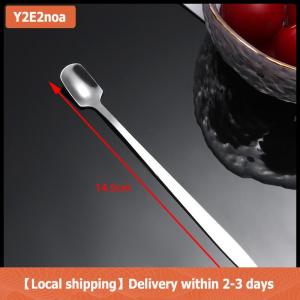 【Local shipping】 1 cái thép không gỉ dài xử lý Ice Spoon Bộ đồ ăn cho cà phê & Trà Ice Cream món tráng miệng khuấy thìa Scoop