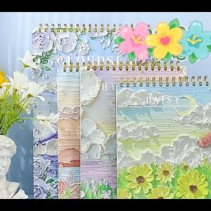 Sổ vẽ bìa sơn dầu cao cấp 160g rọc xé 3 size A4/8K/16K 60 tờ không thấm mực