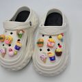12 Cái/Bộ CROCS jibbitz quyến rũ giày trang trí 3D khoai tây chiên Hamburger Kem khóa giày trang trí cho CROCS. 