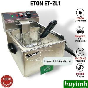 Bếp chiên nhúng đơn ngập dầu ETON ET-ZL1 - Dung tích 6 lít - Inox 304 - Hàng chính hãng