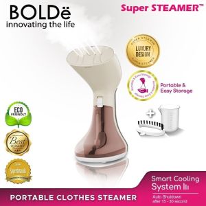 BOLDe Super Steamer Laviola Clothes Steamer Setrika Uap 145 ml BONUS Gelas Ukur dan Sikat Kain