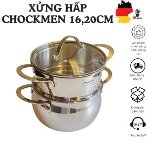 Xửng hấp CHOCKMEN 16cm và 20cm xửng hấp nồi hấp inox bộ nồi xửng hấp vỉ hấp xửng hấp 2 tầng