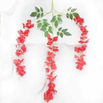 Azgalery PBP102 / Tanaman Hias Bunga Wisteria Rambat Juntai Artificial Hanging Flower Plastik Ornamen Hiasan Bunga Gantung Dekorasi Dinding Rumah Ruang Tamu / COD