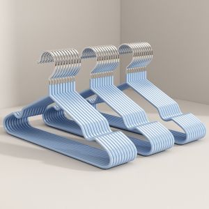 Non-Slip Stainless Steel Drying Hanger Strong Cloth Hangers Slip Resistant Clothes Hanger Coat Hanger Hanging Organiser Set 10/30/50Pcs