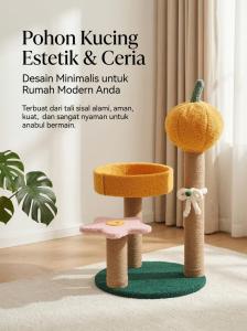 Pohon kucing Rumah Kucing Tingkat Cat Kucing Tree Cat Condo Cat Scratcher Mainan Kucing Kekinian